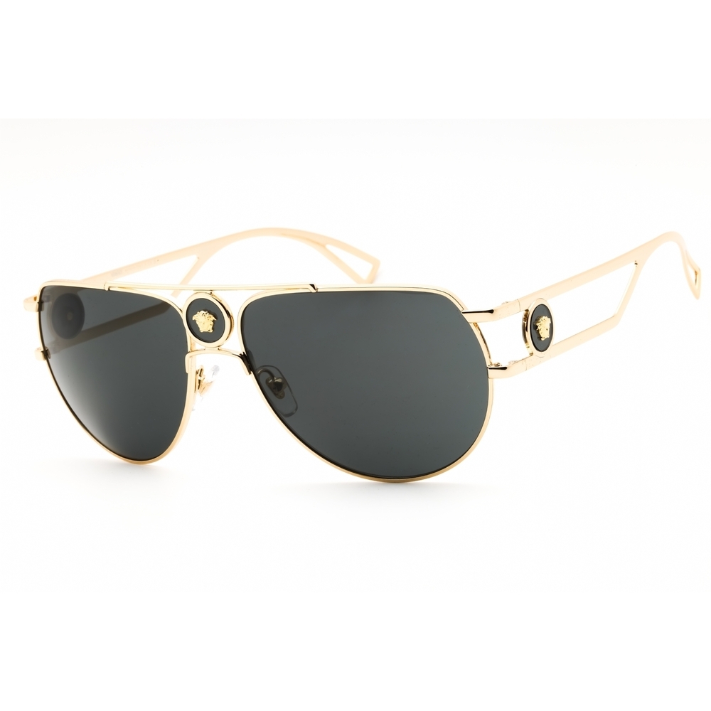 NWT Versace VE2225 Gold Aviator 60mm Sunglasses